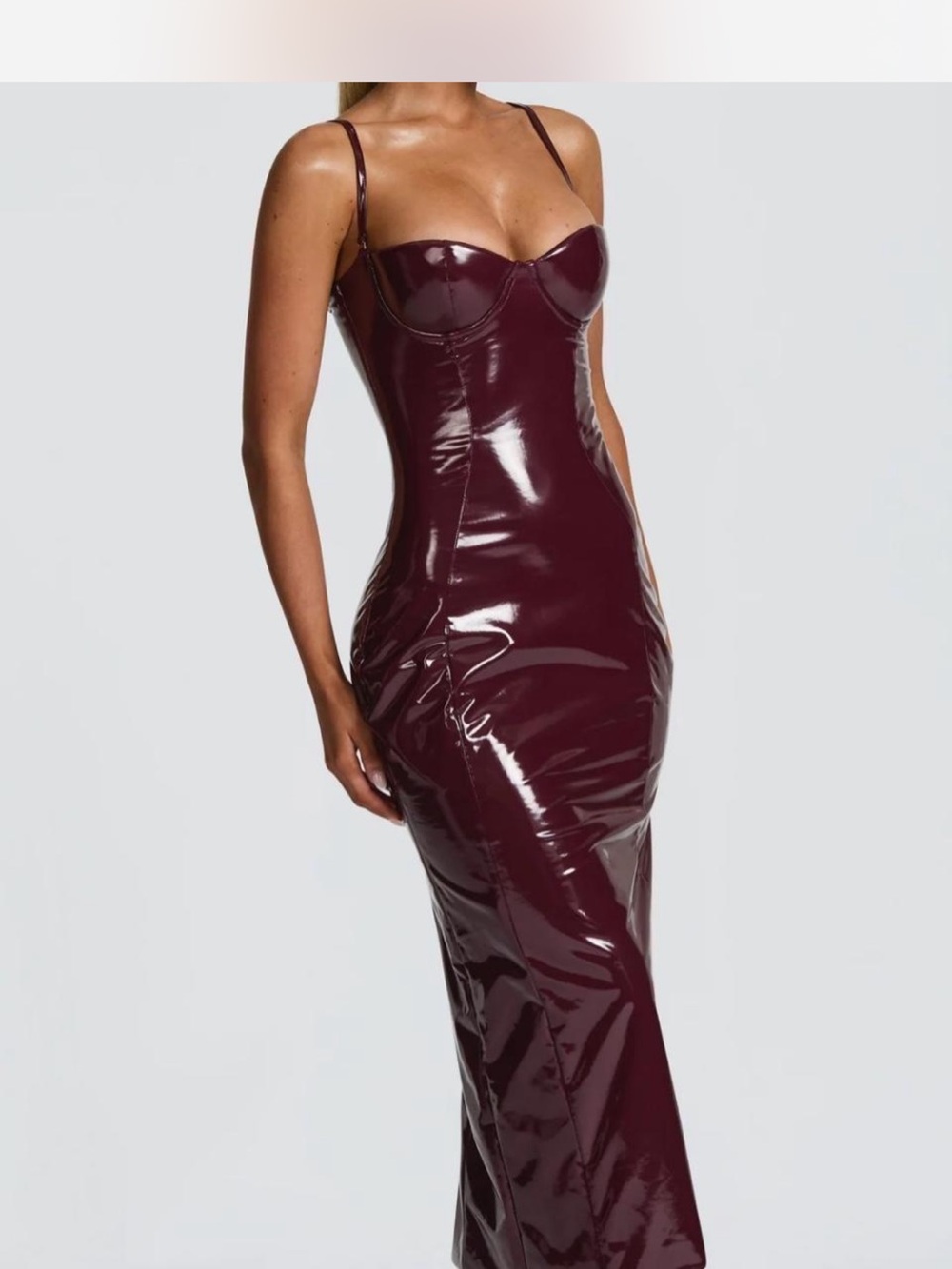 NWT AMALA MIDI DRESS - CHERRY LACQUER XL